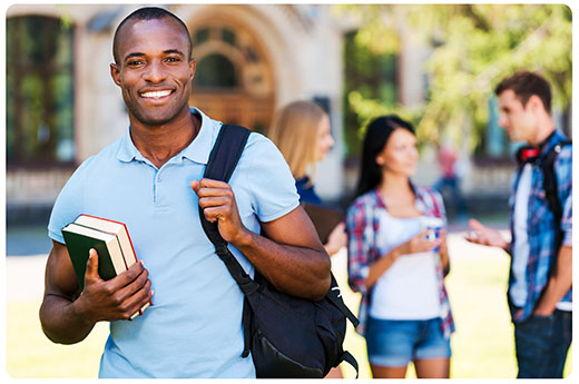 college students walking down the road. Photo provided by SWOSU