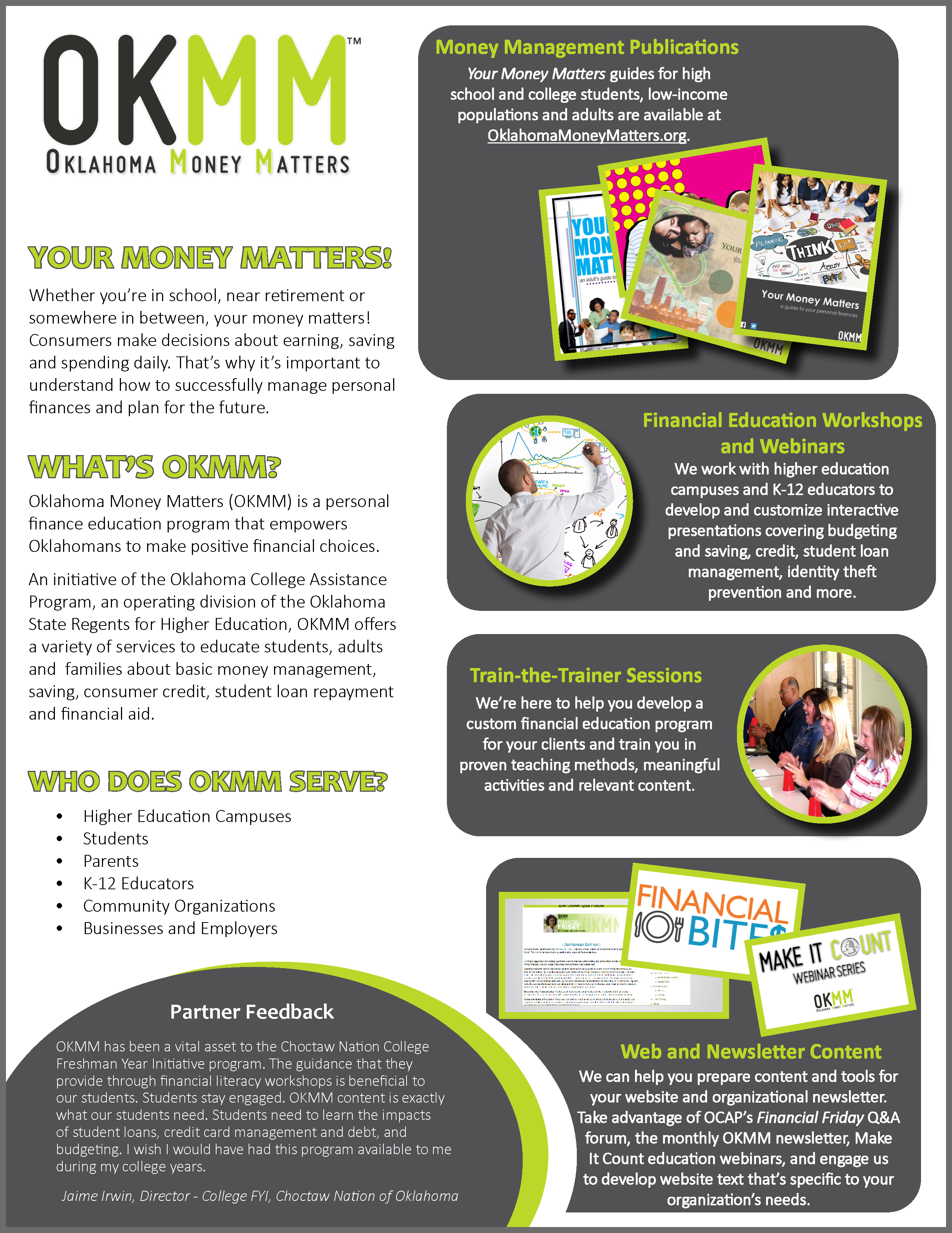 Oklahoma Money Matters brochure