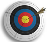 target with an arrow in the bullseye